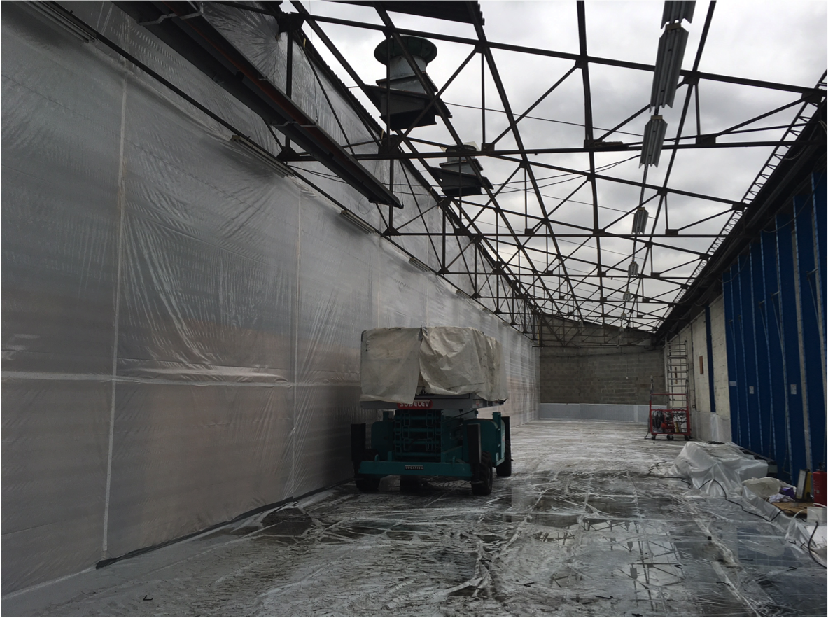 Photo du chantier de désamiantage de DRA