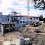 Photo du chantier de Mornant (69) avec une toupie de SEBM Sud
