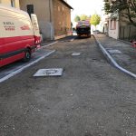 Préparatif de la pose des enrobés