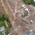 Photo vue du ciel du chantier de Charbonnières-les-bains (69)