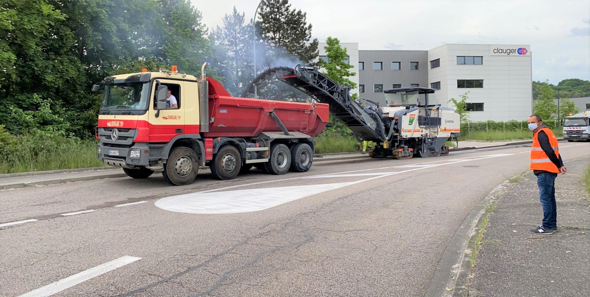 Photo des travaux réalisés par REGIL TP sur la commune de Brignais (69)