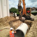 Photo de l'intervention de la SEEM sur le chantier situé à Villars-les-Dombes (01)