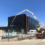Photo du chantier des Halles de l'Ouest, où SDC et SEBM Genas interviennent